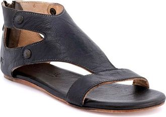 Bed St&uuml; Soto Modern Flat Sandal in Black Rustic at Nordstrom, Size 9.5
