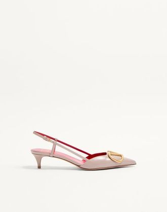 Valentino Garavani Vlogo Signature Calfskin Slingback Pump 40Mm Wo
