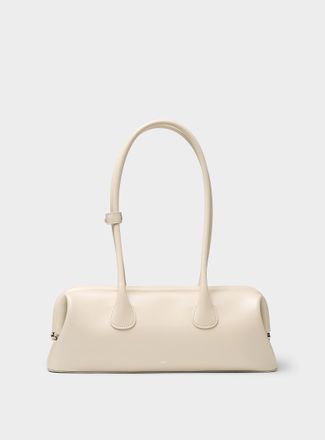 Osoi Womens Boat ecru leather baguette bag