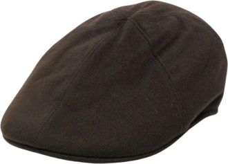 Tagliatore Donald Flat Cap - Heren - Accessoires - Bruin - Maat: 60 CM Kasjmier