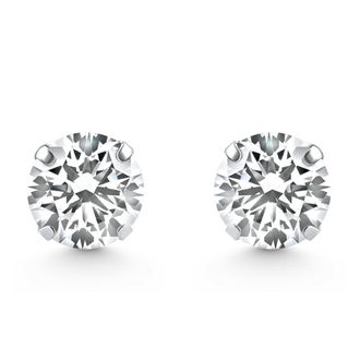 Pompeii3 1/4 Ct TW Small Diamond Studs 14k White Gold Lab Grown Size: Small