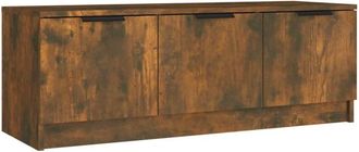 vidaXL Vidaxl - Mueble de tv madera contrachapada roble ahumado 102x35x36,5 cm