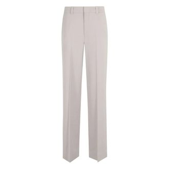 Victoria Beckham Wide Trousers, female, Beige, XS, Sartorial Trousers