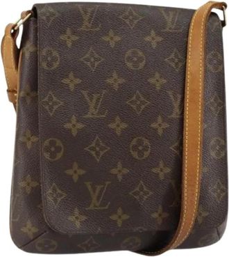 Louis Vuitton Pre-owned Vintage Canvas Crossbody Tas - Dames - Vintage Schoudertas - Bruin - ONE Size - Vintage