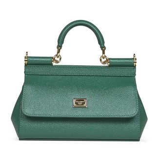 Dolce & Gabbana Kleine Sicily Tas - Dames - Handtassen - Groen - ONE Size - Katoen - Tassen
