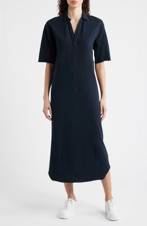 Frank & Eileen Emma Johnny Collar Maxi Dress in British Royal Navy at Nordstrom, Size X-Small