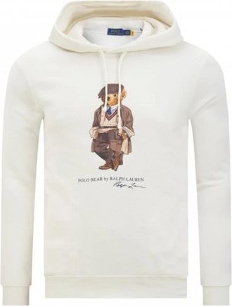Ralph Lauren Hoodies & sweatvesten, Heren, Beige, S, Katoen, Bear Hoodie