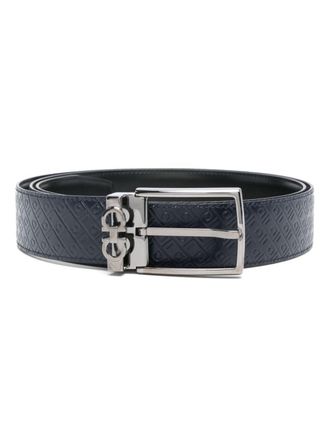 Ferragamo Logo Plaque Buckled Belt
