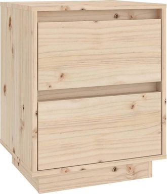 vidaXL Mesita De Noche Madera Maciza De Pino 40x35x50 Cm Vidaxl