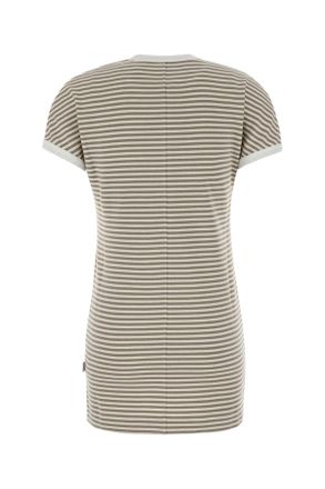 Maison Margiela Womens Embroidered Stretch Cotton Mini Dress Gialloblubiancosporco Cotone Elastan Abiti