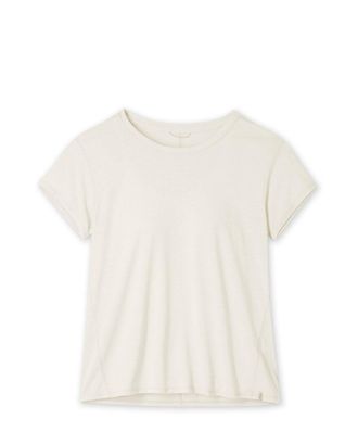 Stio | Womens Divide Tee Shirt Short Sleeve, Size Extra Small in Mountain Goat Heather | Cotton