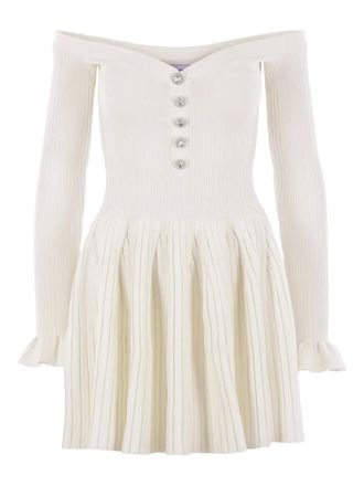 Self Portrait striped dress - White
