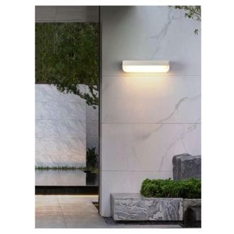 Trade Shop Trade Shop Traesio - Trade Shop - Applique Bianco Da Esterno 12w Luce Fredda 6500k Naturale 4000k Calda 3000k Es63