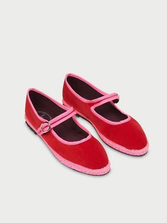 Flabelus Fluwelen Mary-Jane ballerinas Aur&eacute;lie
