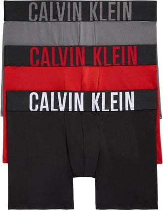 Calvin Klein 3-Pack Intense Power Microfiber Boxer Briefs in Lxo Black/grey at Nordstrom, Size X-Large