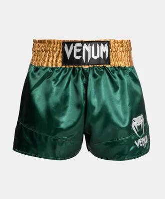 OEM Pantalones Cortos Cl&aacute;sicos Venum Muay Thai Verde/dorado/blanco Talla L