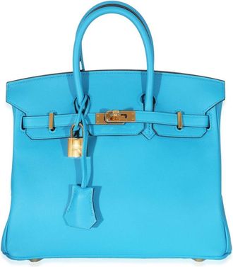 Hermès 2016 Birkin 25 handbag - women - Calf Leather - One Size - Blue