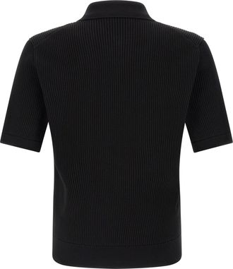 Dolce & Gabbana Mens Black Cotton Polo Shirt