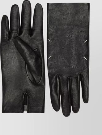 Maison Margiela lambskin leather gloves featuring stitch detail
