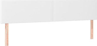vidaXL Cabeceros 2 unidades de cuero sintético blanco 100x5x78/88 cm Vidaxl