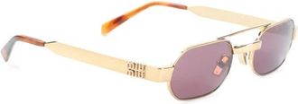 Miu Miu MU B52S Zonnebril - Dames - Zonnebrillen - Geel - 52 MM - Accessoires