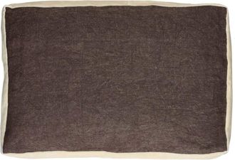 POMAX Coj&iacute;n de lino marr&oacute;n 60X40