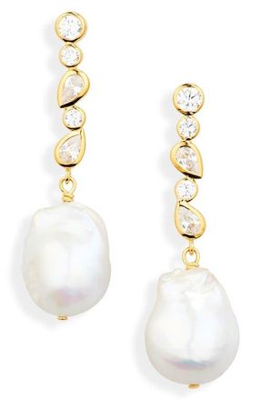 Completedworks Pitter-Patter Freshwater Pearl Drop Earrings in 18Ct Gold Plated at Nordstrom