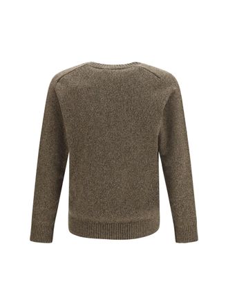 Brooksfield Double-Yarn Fleece Wool Sweater - Brown