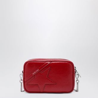 Golden Goose Mini Star Bag in patent leather ruby red