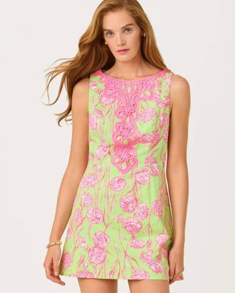 Lilly Pulitzer Elanie Skirted Shift Romper In Pistachio Macaron
