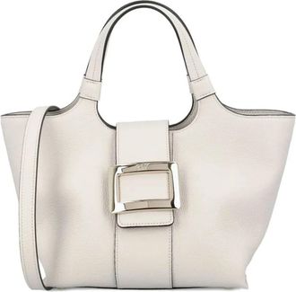Roger Vivier Belle Vivier Shopping Mini - Dames - Shoppers - Grijs - ONE Size - Leer - Tassen