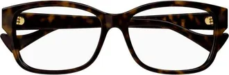 Gucci GG1259OA002 Square Full Rim Dark Havana Eyeglasses - Brown