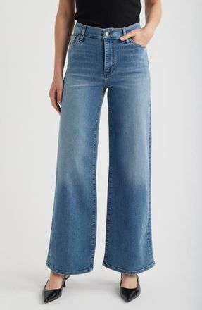 Frame Denim Le Slim Palazzo High Waist Wide Leg Jeans in Gossamer at Nordstrom, Size 31