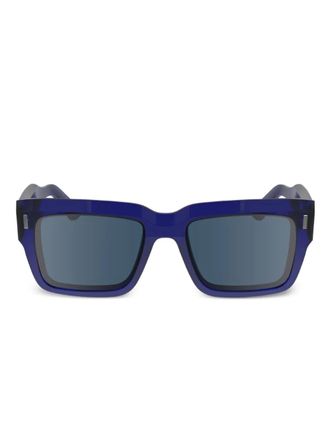 Calvin Klein rectangle-frame sunglasses - Blue
