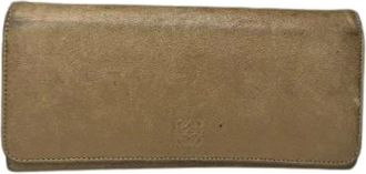 Loewe Pre-owned Wallets, female, Beige, Size: ONE SIZE Pre-owned Leather Wallet