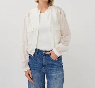 Esqualo Lisbeth Lightweight Bomber Jacket In Off-White