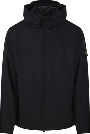 Stone Island Short Parka - Heren - Gewatteerde jassen - Zwart - S - Leer - Jassen