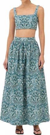 Agua Bendita Amanda Ceiba Cropped Top In Blue