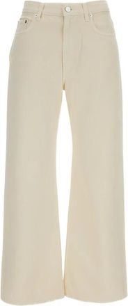 Haikure Wide Jeans - Dames - Loose Fit Jeans - Beige - W25 - Katoen - Jeans