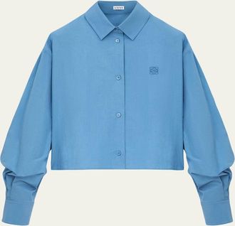 Loewe Cotton Poplin Boxy Button-Down Shirt