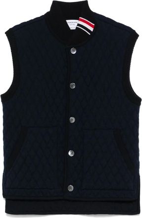Thom Browne Gilet con dettaglio a righe RBW - Blu