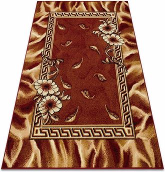 RugsX Rugsx - Alfombra Bcf Morad Trio Flores, Hojas Cl&aacute;sico - Burdeos Red 140x200 Cm