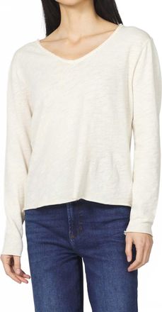 Dear John Denim Vanya Long Sleeve Tee In Whitecap Gray
