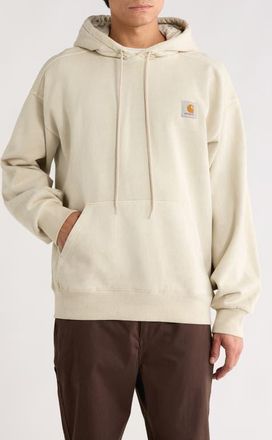 Carhartt Work in Progress Vista Logo Patch Hoodie in White Garment Dyed at Nordstrom, Size Large