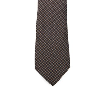 Canali Jacquard Geometric and Floral Necktie - Brown