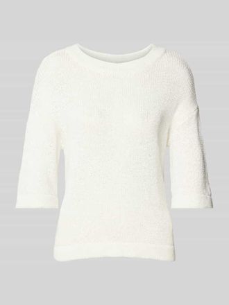 Kaffe Regular Fit Strickpullover mit Rundhalsausschnitt in Weiss, Gr&ouml;&szlig;e M