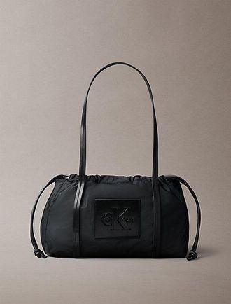 Calvin Klein Bolso Satchel Logo Monograma Grabado
