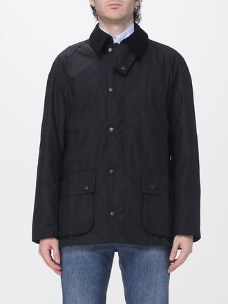 Barbour Ashby Waxed Cotton Jacket with a Corduroy Collar and Pockets