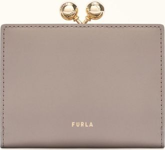 Furla Dots Portafoglio Compatto S Linen Pelle Di Vitello Sidney Donna