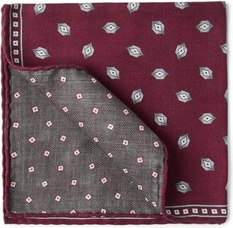 Brunello Cucinelli Pocket square with pattern in Red at Nordstrom